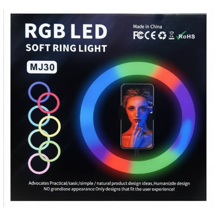 Anneau LED RGB – 30 cm – 20W – USB 5V
