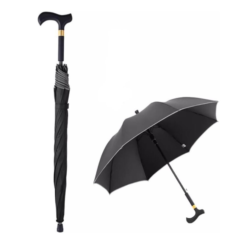 Canne-parapluie multifonctionnelle antidérapante