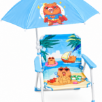 Chaise de Plage Pliante pour Enfant – Multicolore, 120 cm