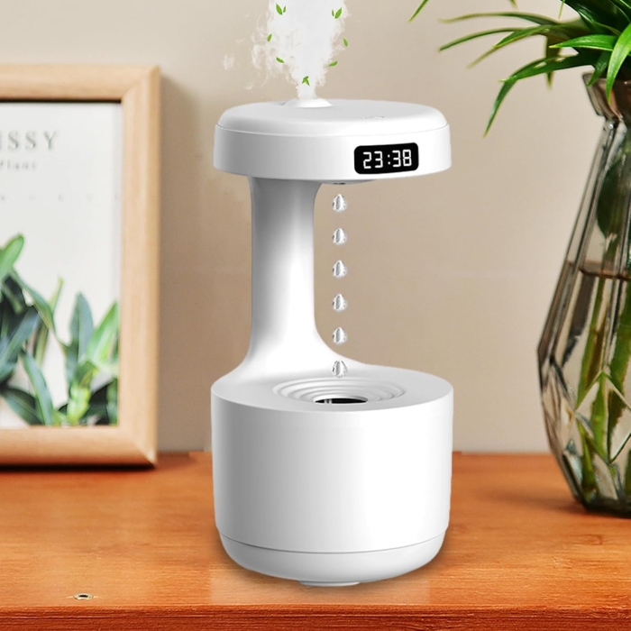 5 Diffuseurs Humidificateur Anti Gravité avec Ecran LED En Forme De Goutte D&rsquo;eau 600 Ml (4 + 1 gratuit)