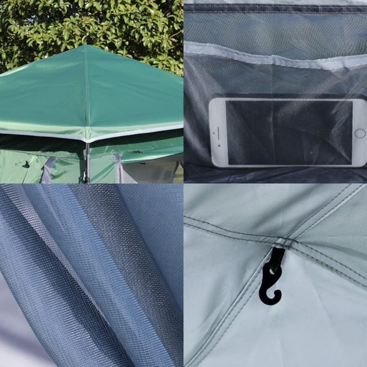 Tente de camping pyramidale à montage automatique 6 personnes